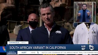 Newsom confirms 2 cases of South African variant in California