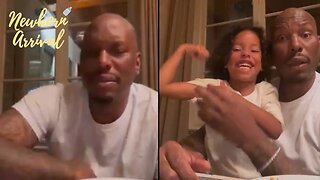 "Hold On" Tyrese Daughter Soraya Shows Off Her Muscles During Daddy Duty! 💪🏾