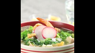Easy Green Pozole with Shrimp