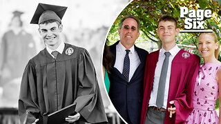 Jerry Seinfeld and wife Jessica pose for family photo at son Shepherd's high school graduation