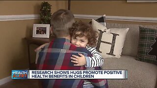 Research show hugs promote positive health benefits in children