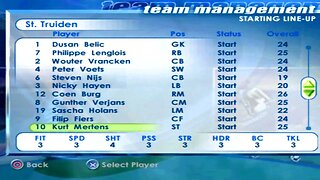 FIFA 2001 St. Truiden Overall Player Ratings