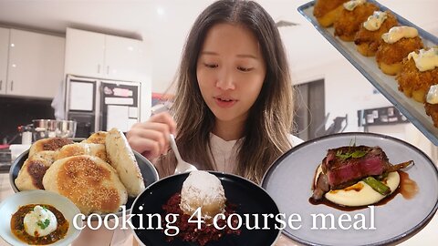 cooking 4 course meal with friends ft. professional chefs