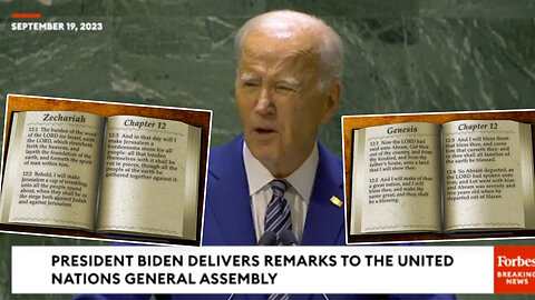 Israel | "As We Continue to Work Tirelessly to Support a Just & Lasting Peace Between the Israelis & the Palestinians. Two States for Two People." - Joe Biden (9/19/23) + What Did God Say About Dividing God's Land (Israel) Genesis 1