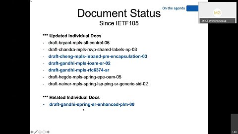 MPLS WG Interim Meeting, 2020 04 21