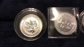 2015 Canadian Maple Leaves 1.5 oz Silver Coin Unpackaging