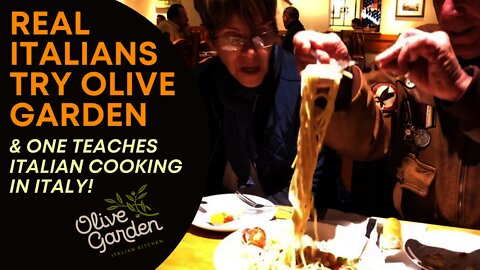 Real Italians Try Olive Garden! And One is an Italian Cooking Teacher!