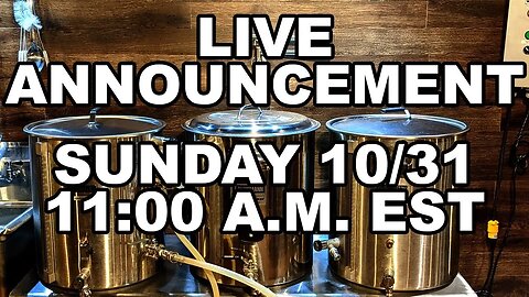 LIVE brewday announcement!! this Sunday!!