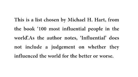 The Top 100 Most Influential People of All Time