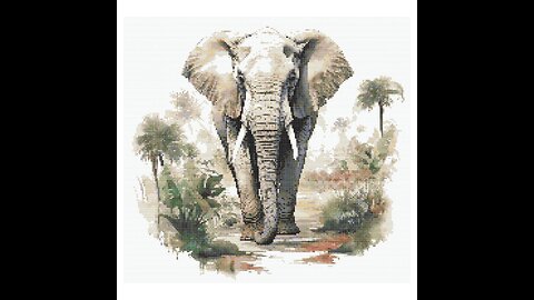 WATERCOLOUR ELEPHANT Cross Stitch Pattern by Welovit | welovit.net | #welovit