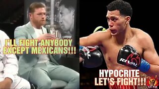 WOW CLENELO ALVAROIDS MAKING EXCUSES AGAIN!!! SAYS I DON'T WANNA FIGHT MEXICANS BECAUSE.... #TWT