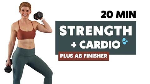 20 min Strength and Cardio Workout at Home for Women Over 40 + AB FINISHER