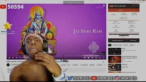 IshowSpeed Reacts to Jai Shiri ram Indian God Song #ishowspeed