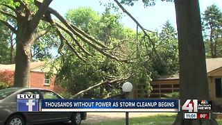 Thousands without power as storm clean up begins