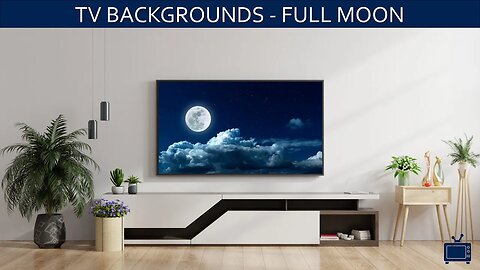 TV Background Full Moon Screensaver TV Art Single Slide / No Sound