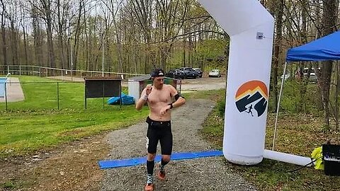 On the Dam Quemahoning 34 miler trail race 1st overall 4:48:18 new course record by 8 minutes.