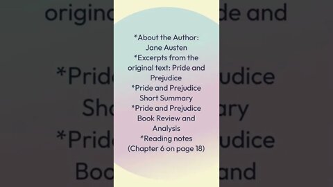 Book review: Pride and Prejudice by Jane Austen #shorts