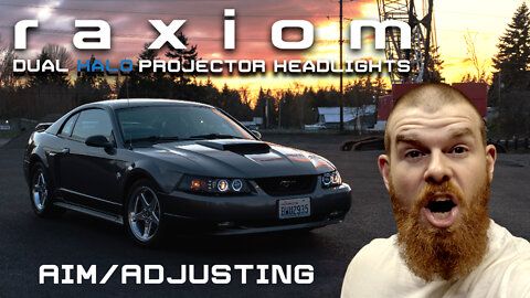 How to Aim / Adjust Raxiom Dual Halo Projector Headlights | 99-04 New edge Mustang