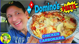 Domino's® CHICKEN CARBONARA PASTA Review 🎲🐔🥓🍝 | Peep THIS Out! 🕵️‍♂️