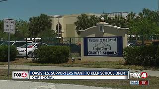 Oasis H.S supporters want to keep school open