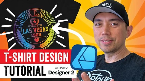 How to Create a Colorful Badge T-Shirt Design with Affinity Designer 2