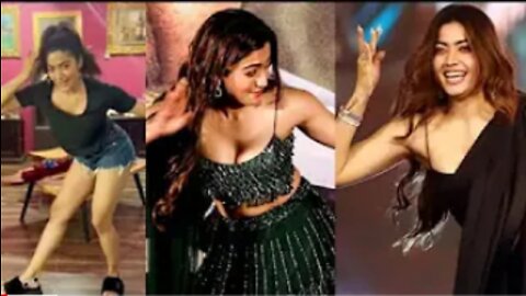 Rashmika Mandanna Dance To Saami Saami Song Compilation_Allu Arjun_Samantha_DSP_Mounika Yadav