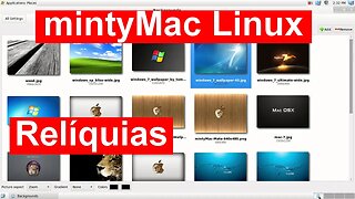 mintyMac Linux Ubuntu. Aparência do Mac OS X e Windows XP. Baú do Linux - Relíquias