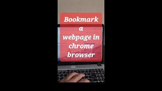 Bookmark a webpage in chrome browser #shorts #youtubeshorts