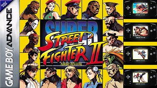 Super Street Fighter II Turbo Revival (GBA) Guile (vs 4 Bosses) Max Difficulty