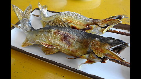 Fresh Japanese Grilled Fish with a stunning river view - Funabatei restaurant in Nikko 船場亭 鬼怒川