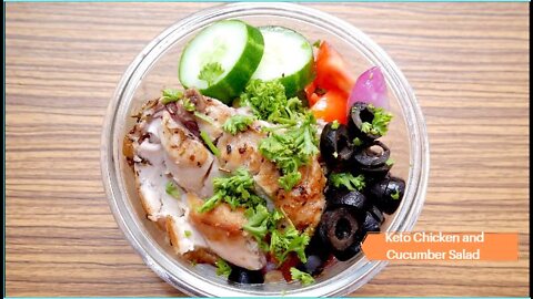 Keto Chicken and Cucumber Salad Recipe #Keto #Recipes