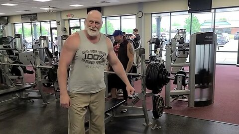 480lbs Bench Raw 60 years old , My best lift from 2 years ago