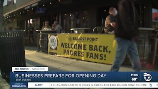 East Village Businesses prepare for Padres Opening Day