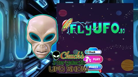 Chuck the UFO Alien Plays the FlyUFO.io Flying Saucer Video Game