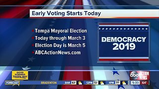2019 Tampa Municipal Election early voting information