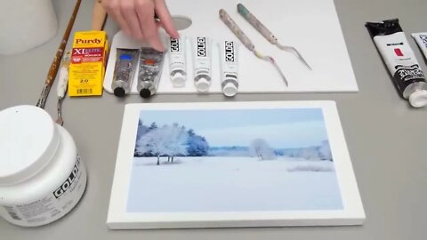 How to Paint an Impressionistic Snowscene in Acrylics