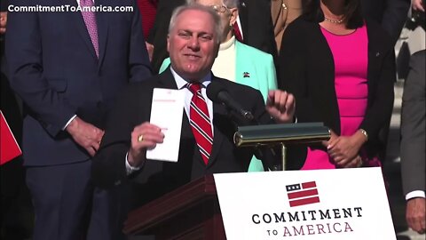 House Republican Whip Steve Scalise speaks about the Commitment to America