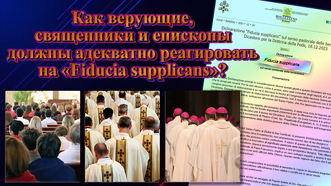 Как верующие, священники и епископы должны адекватно реагировать на «Fiducia supplicans»?