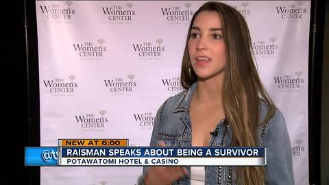 Olympic gymnast Aly Raisman speaks about sexual assault in Milwaukee