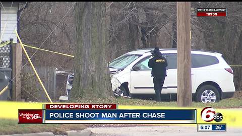 One person shot by police after pursuit on Indy's southeast side