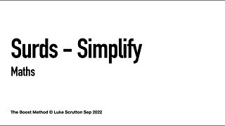 Learn To Simplify Surds in 70 seconds!