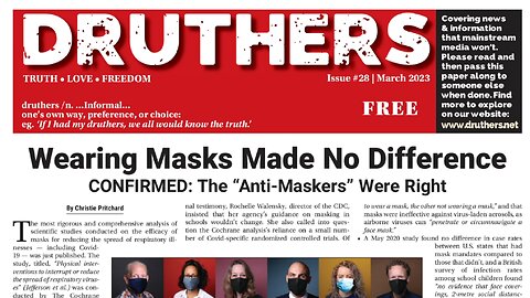 Druthers - Mar 2023 - Masks Don't Work - 🎵 Industrial Disease 🎵