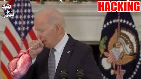 Joe Biden Sounds Like Hell, Coughs Through Speech, Laughs at Empty Shelves