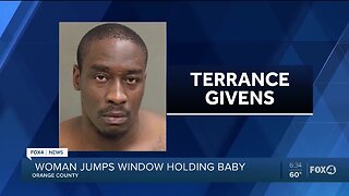 Woman jumps out of window with baby to escape violent attack
