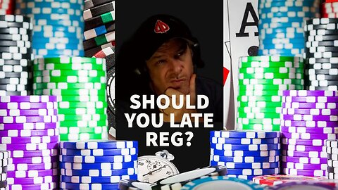 SHOULD YOU LATE REG IN POKER TOURNAMENTS? : Poker Vlog highlights and poker strategy #SHORTS