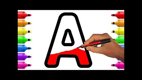 How To Write Capital Letter for toddlers | abc learning for children | a for apple abc learning