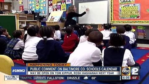 Baltimore Co. schools to decide if school will be open during Jewish holidays