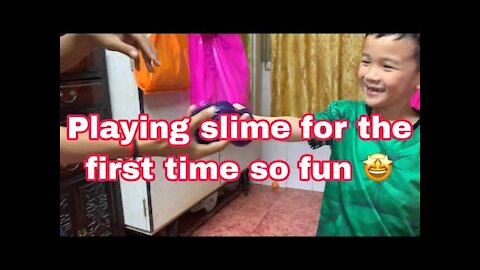 Playing slime for the first time