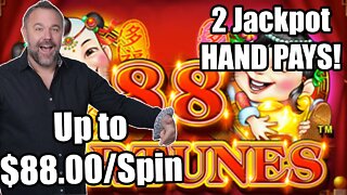 88 Fortunes - Up to $88/Spin - 2 Jackpot Hand Pays!