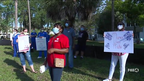 Nurses protest for fair work conditions